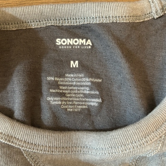 Sonoma Men’s Super Soft Double Knit Crewneck Long Sleeve Shirt. Size Medium. NWT - Picture 8 of 8